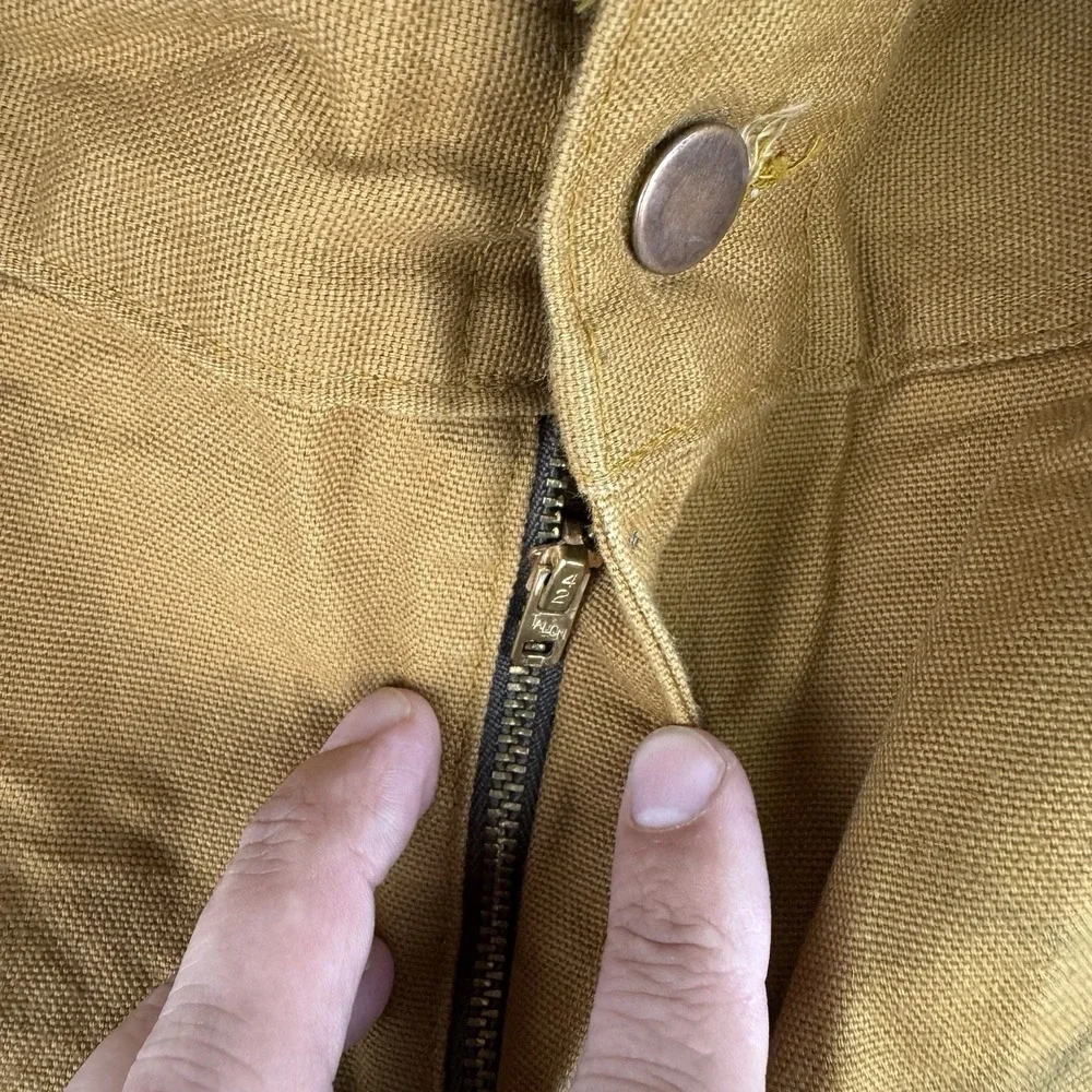 Vintage 70s Red Head Bone-Dry Pants 36x29 Double Knee Hunting Duck Canvas Tan